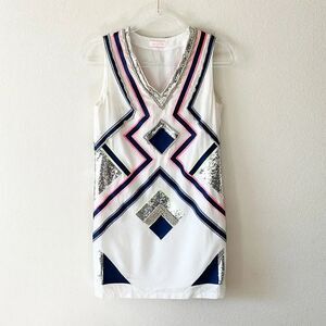 Sass and Bide 100% Silk Embroidered Beaded Sequin Shift Dress